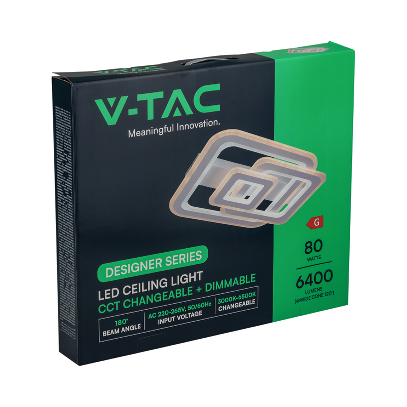 LED ПЛАФОН 80W ДУ БЯЛ 84040 V-TAC^ LED ПЛАФОН 80W ДУ БЯЛ 84040 V-TAC^