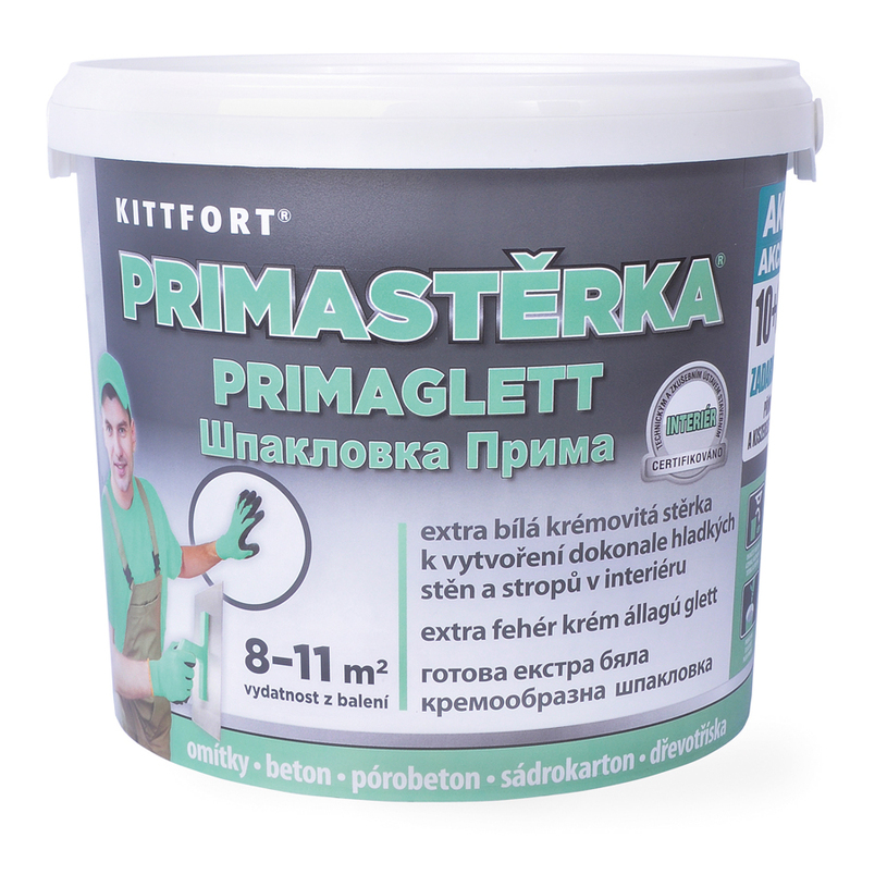 ГОТОВА ЗА УПОТРЕБА ШПАКЛ. PRIMA 10+0.5КГ ГОТОВА ЗА УПОТРЕБА ШПАКЛ. PRIMA 10+0.5КГ