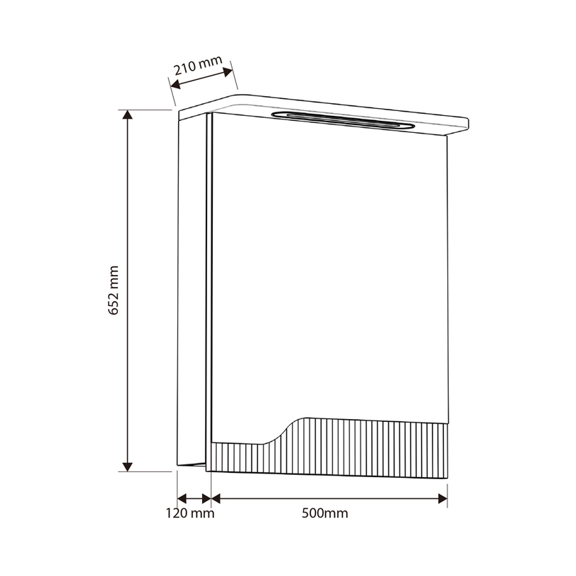 ОГЛЕДАЛЕН ШКАФ 5012-65W ОГЛЕДАЛЕН ШКАФ 5012-65W
