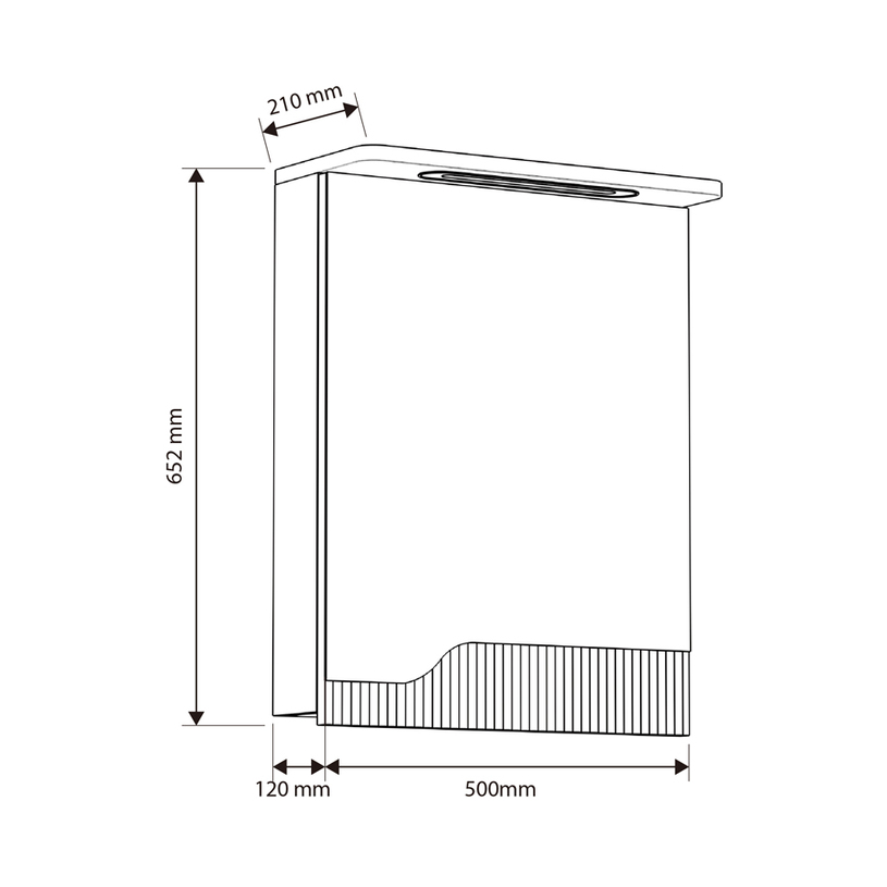 ОГЛЕДАЛЕН ШКАФ 5012-65WOODEN ОГЛЕДАЛЕН ШКАФ 5012-65WOODEN