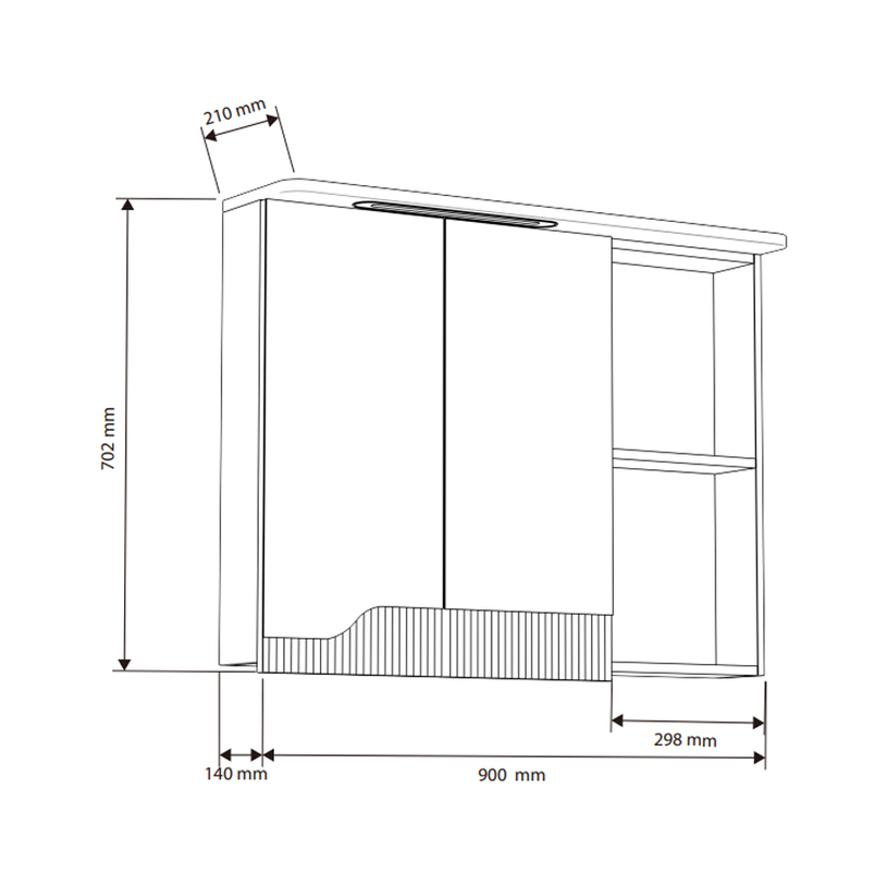 ОГЛЕДАЛЕН ШКАФ 9014-70WOODEN ОГЛЕДАЛЕН ШКАФ 9014-70WOODEN