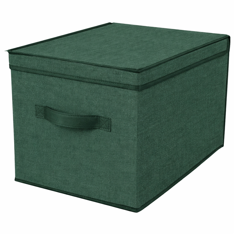 ТЕКСТИЛНА КУТИЯ С КАПАК 40Х30Х25 ЗЕЛЕНА ТЕКСТИЛНА КУТИЯ С КАПАК 40Х30Х25 ЗЕЛЕНА