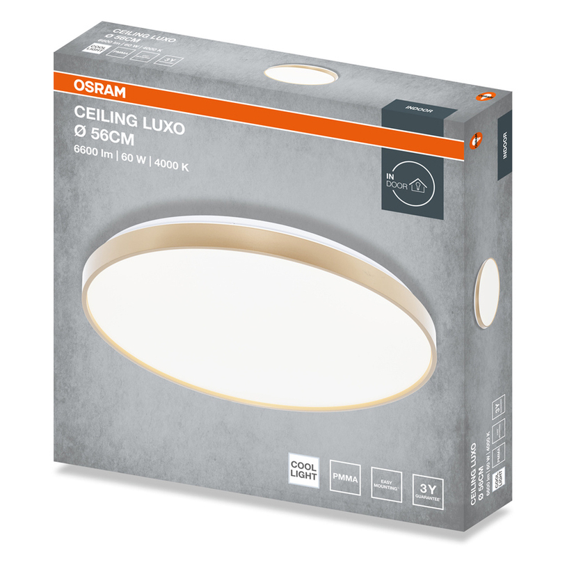LED ПЛАФОН 60W 56CM ЗЛАТО LUXO OSRAM LED ПЛАФОН 60W 56CM ЗЛАТО LUXO OSRAM