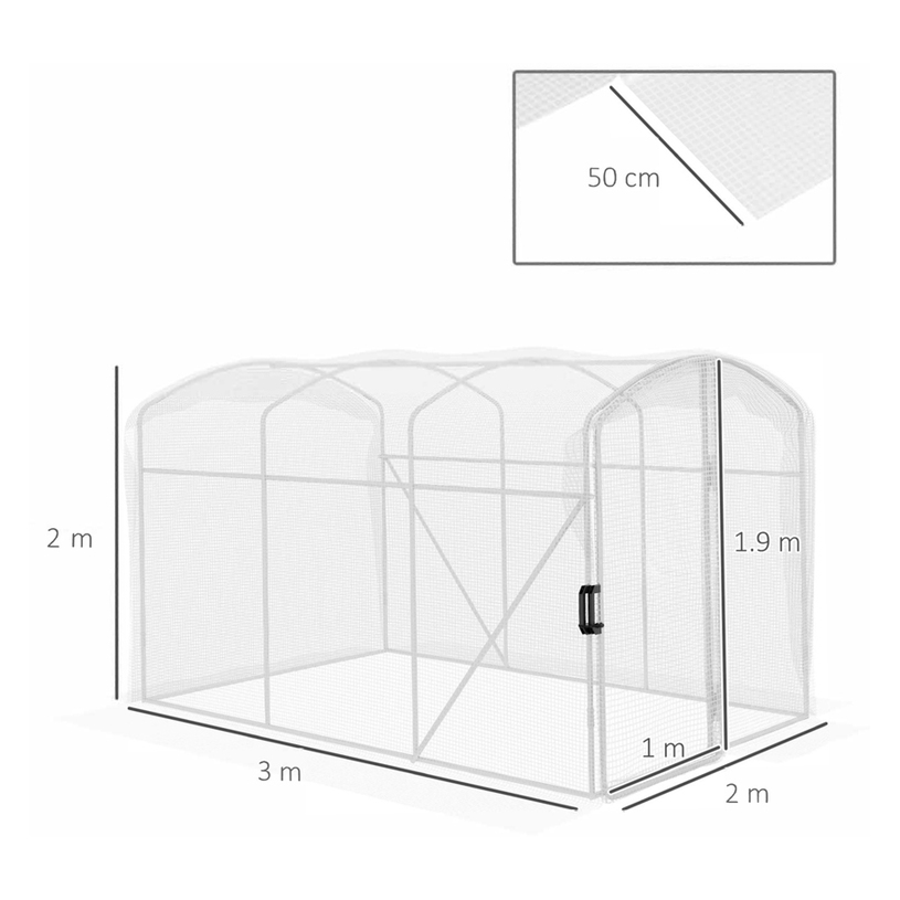 ОРАНЖЕРИЯ 300Х200Х200CM 1 ВРАТА С ПАНТИ ОРАНЖЕРИЯ 300Х200Х200CM 1 ВРАТА С ПАНТИ