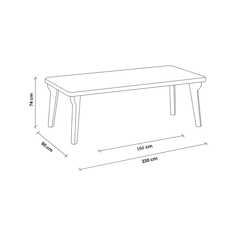 ГРАДИНСКА МАСА 90x160-220x74 BERGEN ГРАДИНСКА МАСА 90x160-220x74 BERGEN