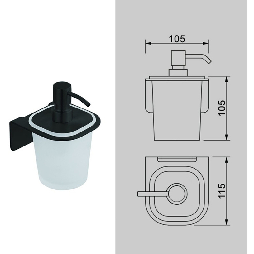 ЕЛИНОР BLACK ДОЗАТОР ЗА ТЕЧЕН САПУН ЕЛИНОР BLACK ДОЗАТОР ЗА ТЕЧЕН САПУН