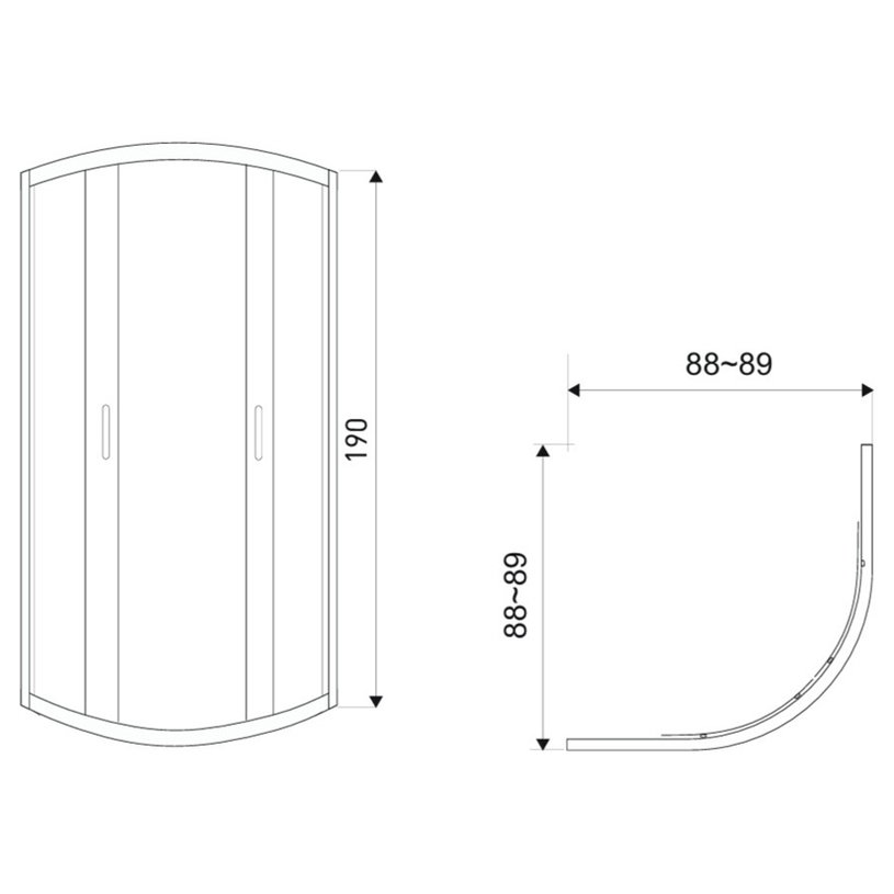 ДУШ КАБИНА PARMA 90Х90 С КОРИТО, ХРОМ ДУШ КАБИНА PARMA 90Х90 С КОРИТО, ХРОМ