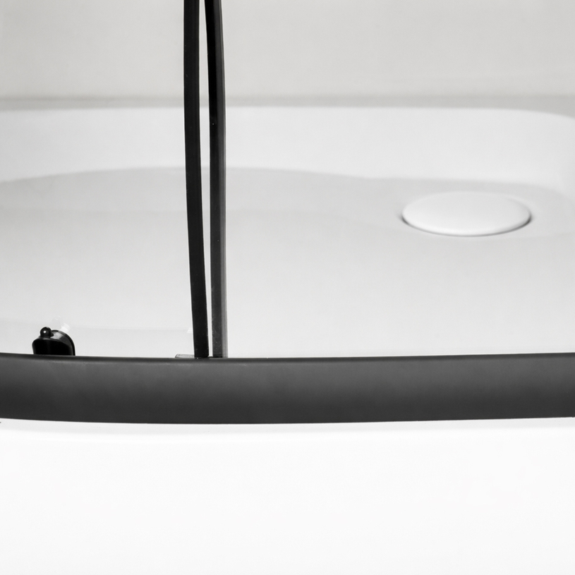 ДУШ КАБИНА PARMA 90Х90 С КОРИТО, Ч. МАТ ДУШ КАБИНА PARMA 90Х90 С КОРИТО, Ч. МАТ