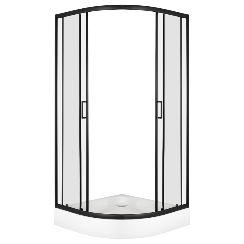 ДУШ КАБИНА PARMA 90Х90 С КОРИТО, Ч. МАТ ДУШ КАБИНА PARMA 90Х90 С КОРИТО, Ч. МАТ