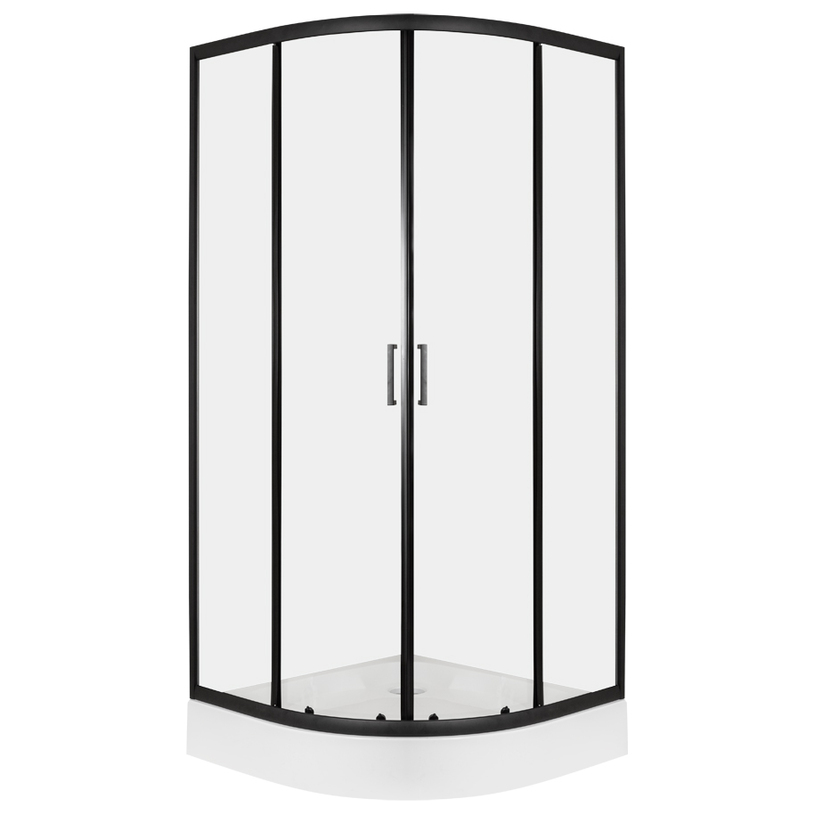 ДУШ КАБИНА PARMA 90Х90 С КОРИТО, Ч. МАТ ДУШ КАБИНА PARMA 90Х90 С КОРИТО, Ч. МАТ