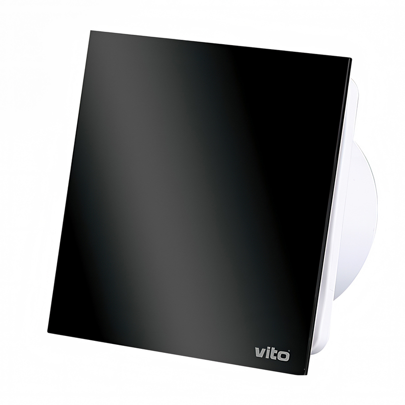 ВЕНТИЛАТОР 100 12W FLAT GLASS BLACK ВЕНТИЛАТОР 100 12W FLAT GLASS BLACK