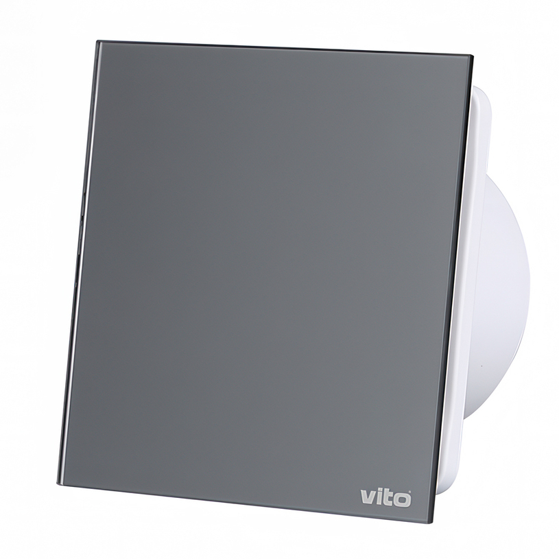 ВЕНТИЛАТОР 100 12W FLAT GLASS GREY ВЕНТИЛАТОР 100 12W FLAT GLASS GREY