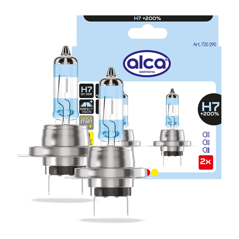 АВТО КРУШКА ALCA H7 12V 55W +200% 2БР АВТО КРУШКА ALCA H7 12V 55W +200% 2БР