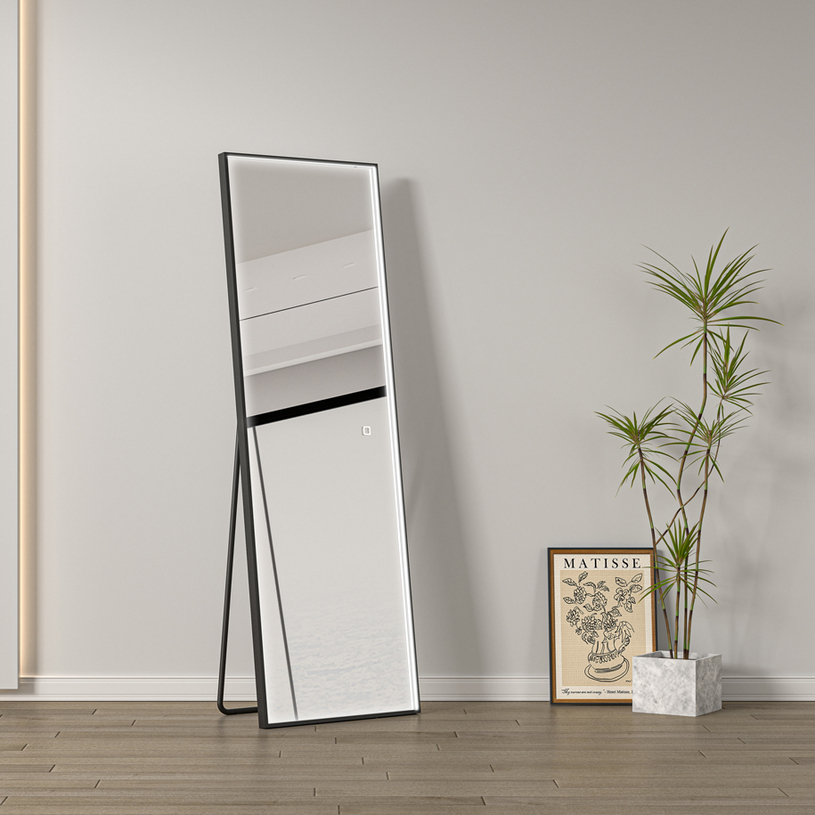 ОГЛЕДАЛО СЪС СТОЙКА С LED 150X50 CM ОГЛЕДАЛО СЪС СТОЙКА С LED 150X50 CM