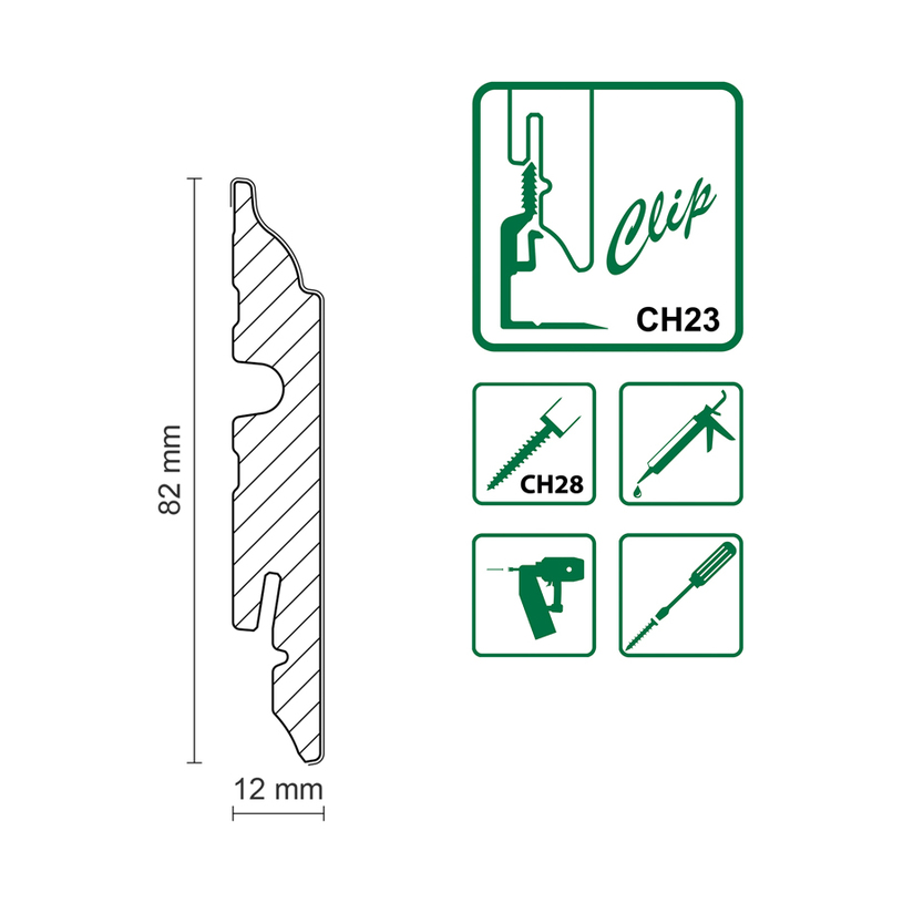 MDF ПЕРВАЗ FN FU082L 13X82X2400 MM MDF ПЕРВАЗ FN FU082L 13X82X2400 MM