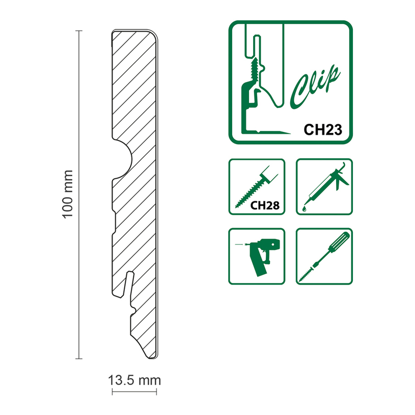 MDF ПЕРВАЗ FN FU124L 13.5X100X2400 MM MDF ПЕРВАЗ FN FU124L 13.5X100X2400 MM