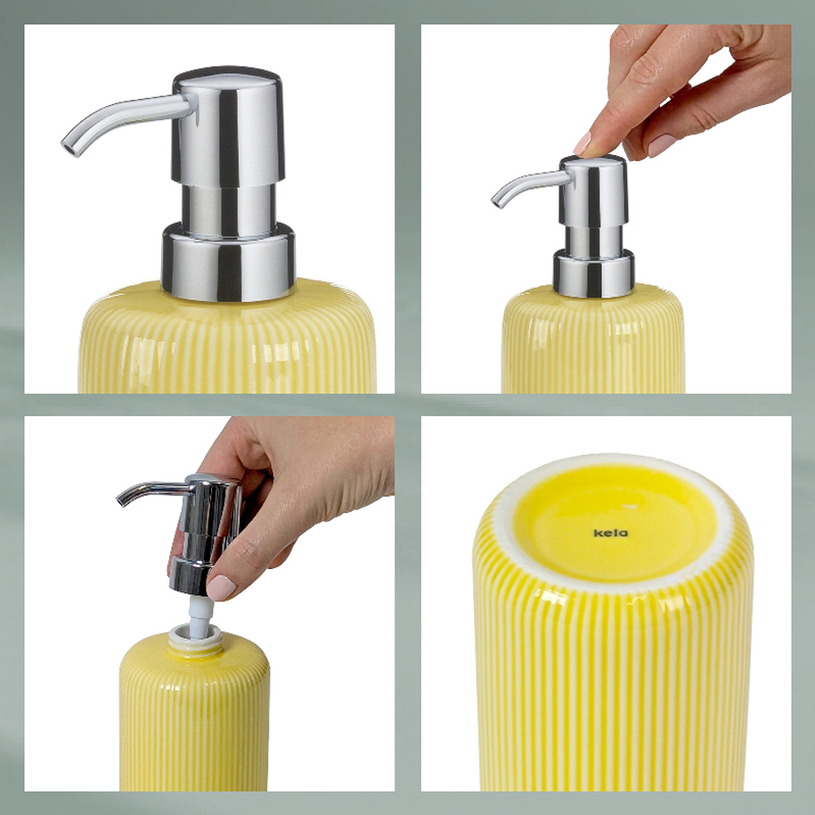 ДОЗАТОР ЗА ТЕЧЕН САПУН "AVA" ЖЪЛТ ДОЗАТОР ЗА ТЕЧЕН САПУН "AVA" ЖЪЛТ
