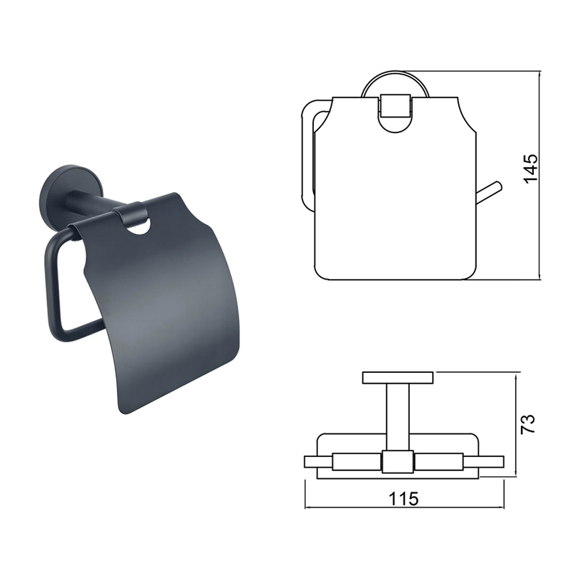 LUSSO BLACK MATT ПОСТАВКА ЗА Т.Х С КАПАК LUSSO BLACK MATT ПОСТАВКА ЗА Т.Х С КАПАК