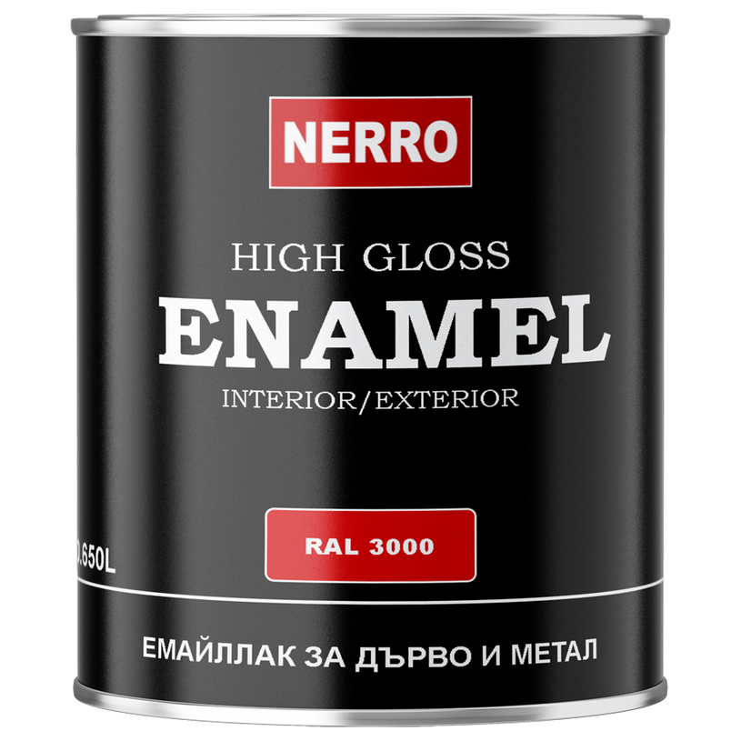NERRO EЕМАЙЛЛАК RAL 3000 ЧЕРВЕН 0.650 L NERRO EЕМАЙЛЛАК RAL 3000 ЧЕРВЕН 0.650 L