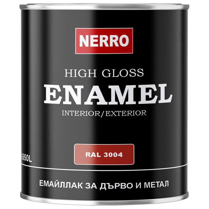 NERRO ЕМАЙЛЛАК RAL 3004 БОРДО 0.650 L NERRO ЕМАЙЛЛАК RAL 3004 БОРДО 0.650 L