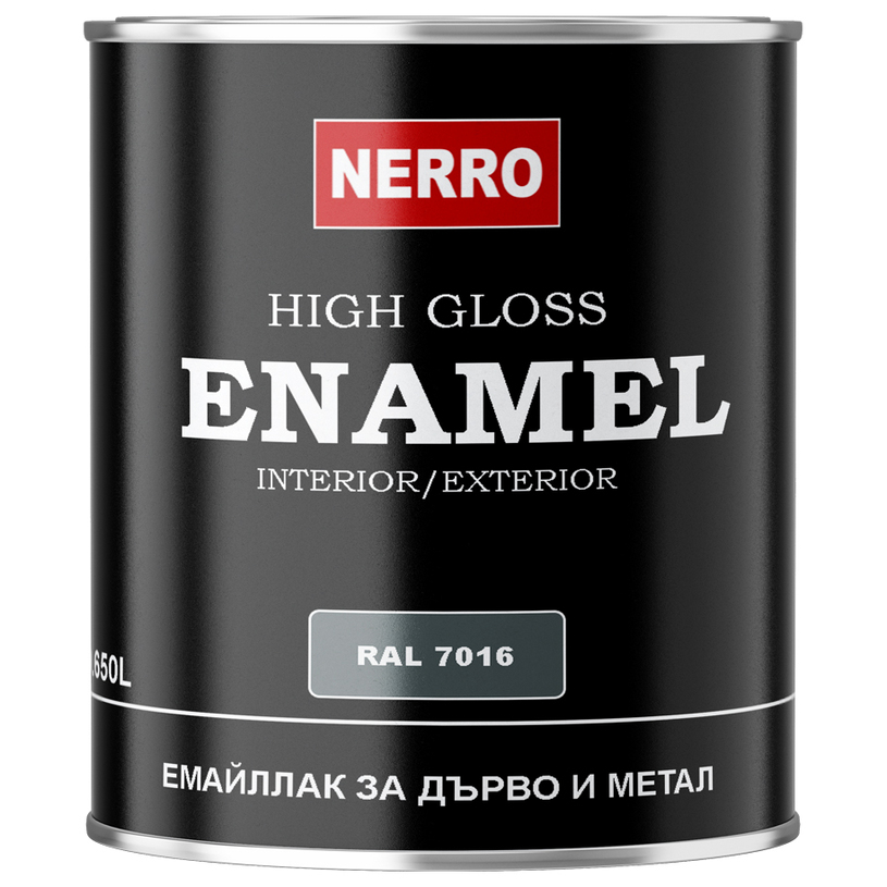 NERRO ЕМАЙЛЛАК RAL 7016 АНТРАЦИТ 0.650 L NERRO ЕМАЙЛЛАК RAL 7016 АНТРАЦИТ 0.650 L
