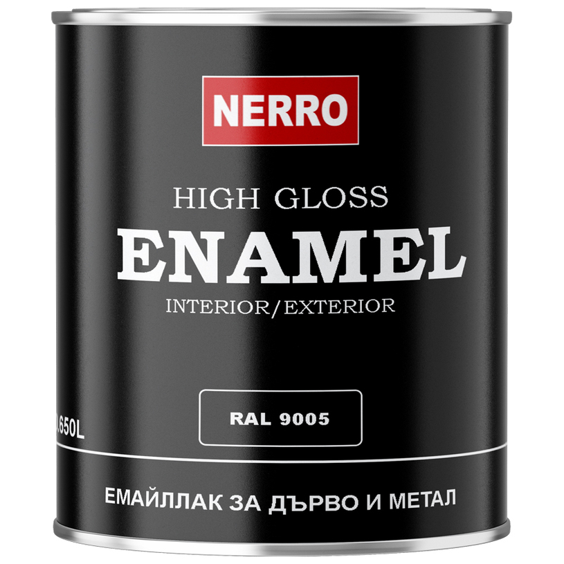 NERRO ЕМАЙЛЛАК RAL 9005 ЧЕРНО 0.650 L NERRO ЕМАЙЛЛАК RAL 9005 ЧЕРНО 0.650 L