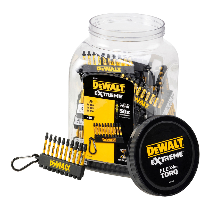 DEWALT КОМПЛ.УД.БИТОВЕ TORX 57MM 10БР DEWALT КОМПЛ.УД.БИТОВЕ TORX 57MM 10БР