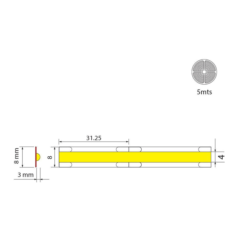 LED ЛЕНТА SCOB 50W 5M 24V 64K 192/1 VIVA LED ЛЕНТА SCOB 50W 5M 24V 64K 192/1 VIVA