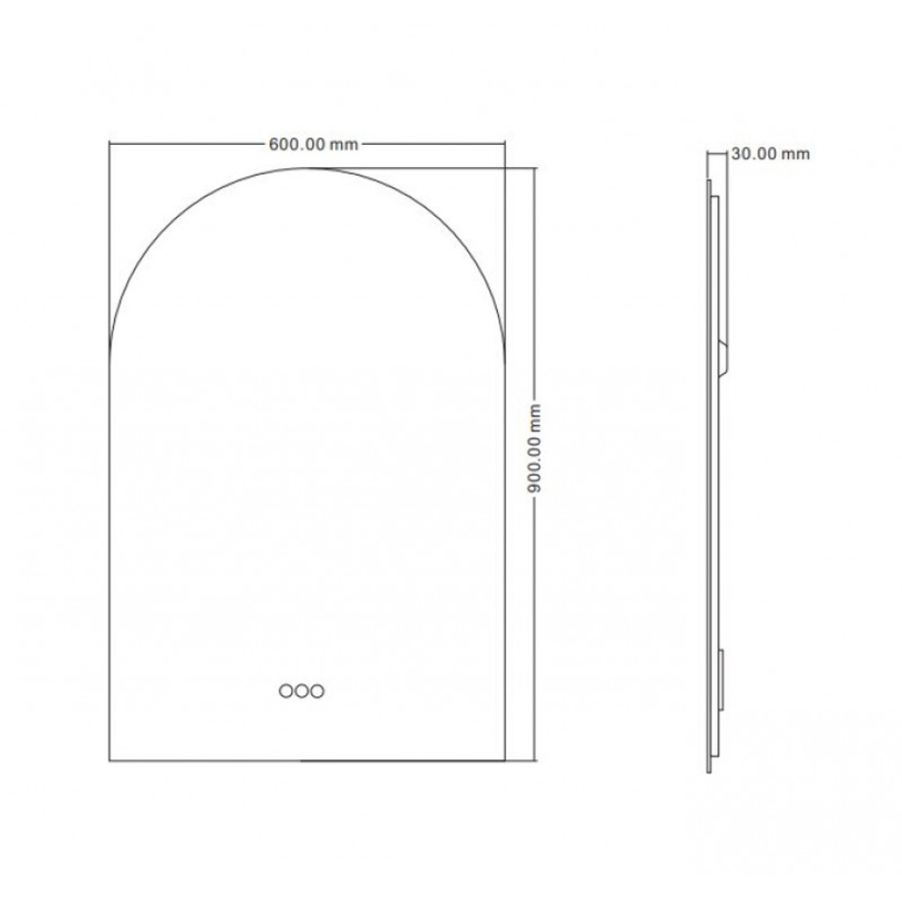 FAUSTO ОГЛЕДАЛО LED 60X90 1963 FAUSTO ОГЛЕДАЛО LED 60X90 1963