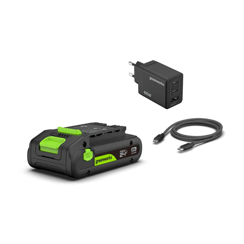 GREENWORKS СТАРТ.КОМПЛ.24V/2Ah USB-C GREENWORKS СТАРТ.КОМПЛ.24V/2Ah USB-C