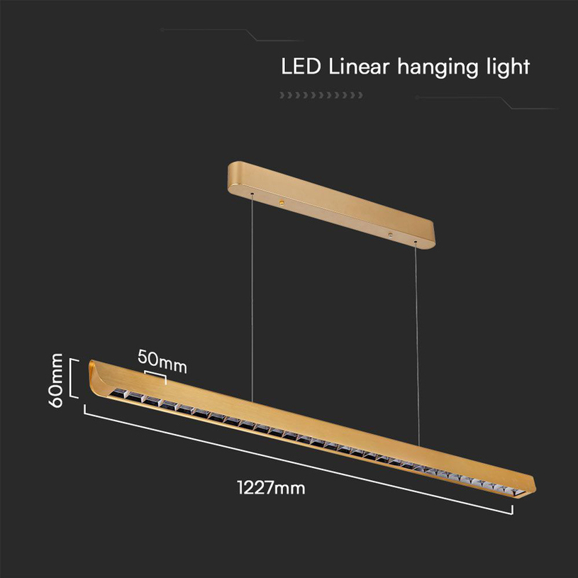 LED ЛИНЕЕН ПЕНДЕЛ ЛУПА CCT 36W GD V-TAC LED ЛИНЕЕН ПЕНДЕЛ ЛУПА CCT 36W GD V-TAC