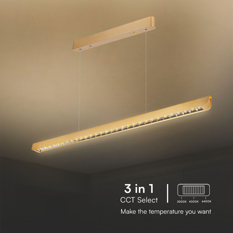 LED ЛИНЕЕН ПЕНДЕЛ ЛУПА CCT 36W GD V-TAC LED ЛИНЕЕН ПЕНДЕЛ ЛУПА CCT 36W GD V-TAC