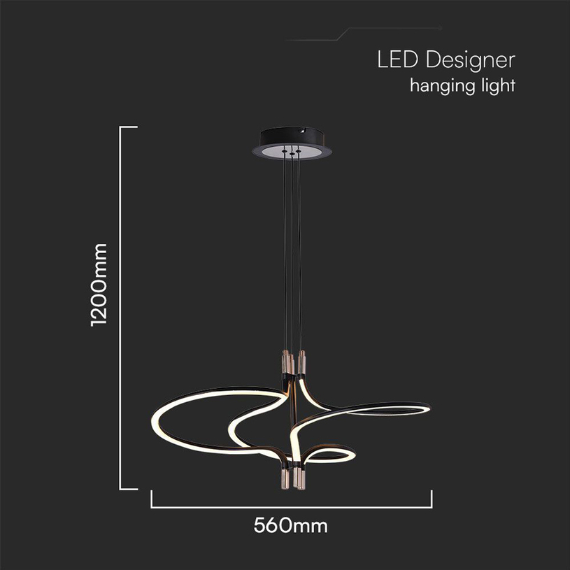 LED ПЕНДЕЛ 30W 3K ЗЛАТО/ЧЕРЕН V-TAC LED ПЕНДЕЛ 30W 3K ЗЛАТО/ЧЕРЕН V-TAC