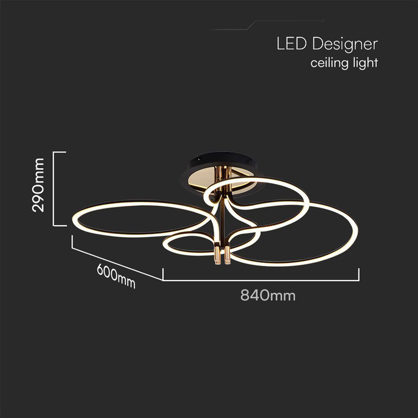 LED ПЛАФОН 36W 3K ЗЛАТО/ЧЕРЕН V-TAC LED ПЛАФОН 36W 3K ЗЛАТО/ЧЕРЕН V-TAC