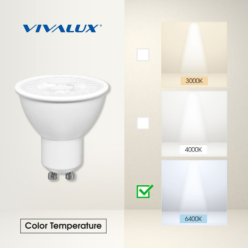 LED КРУШКА GU10 5W 64K PROXI VIVA LED КРУШКА GU10 5W 64K PROXI VIVA