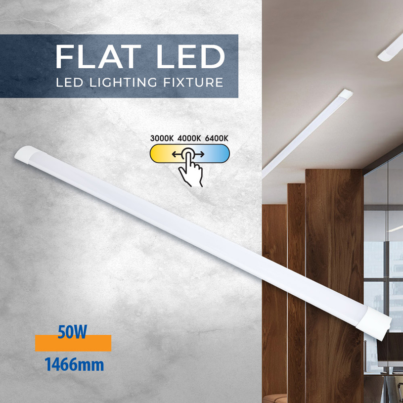 LED ЛИНЕЙНО ТЯЛО 50W 150CM CCT FLAT VIVA LED ЛИНЕЙНО ТЯЛО 50W 150CM CCT FLAT VIVA