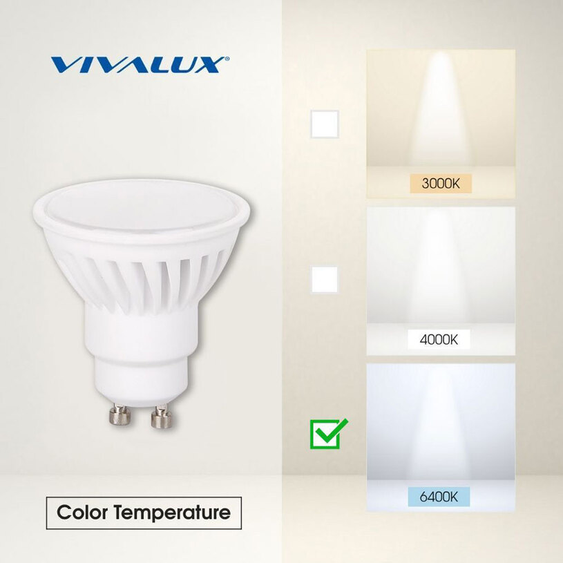 LED КРУШКА GU10 10W 64K FORCE LED VIVA LED КРУШКА GU10 10W 64K FORCE LED VIVA