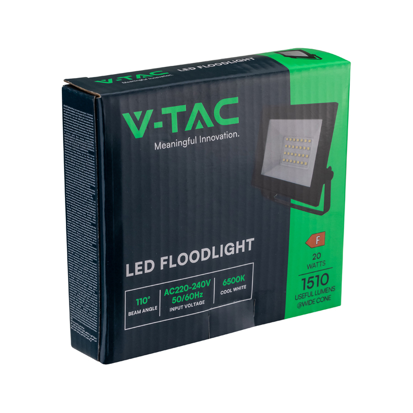 LED ПРОЖЕКТОР 20W 6500K ЧЕРЕН V-TAC LED ПРОЖЕКТОР 20W 6500K ЧЕРЕН V-TAC
