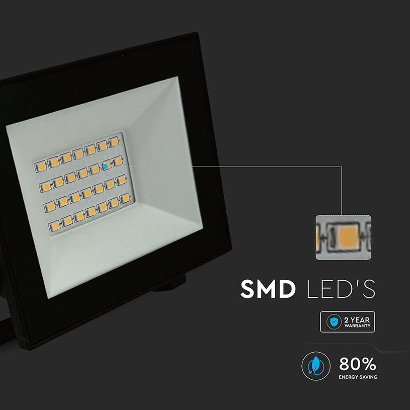 LED ПРОЖЕКТОР 20W 6500K ЧЕРЕН V-TAC LED ПРОЖЕКТОР 20W 6500K ЧЕРЕН V-TAC