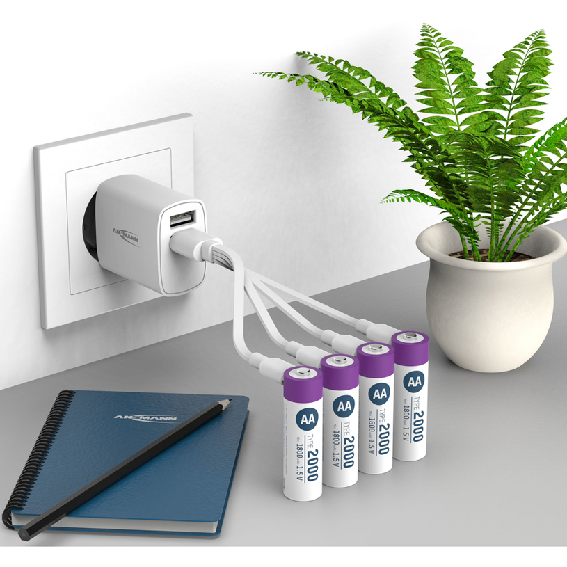 БАТЕРИИ ANSMANN 5434 2000MAH USB-C 4БР БАТЕРИИ ANSMANN 5434 2000MAH USB-C 4БР