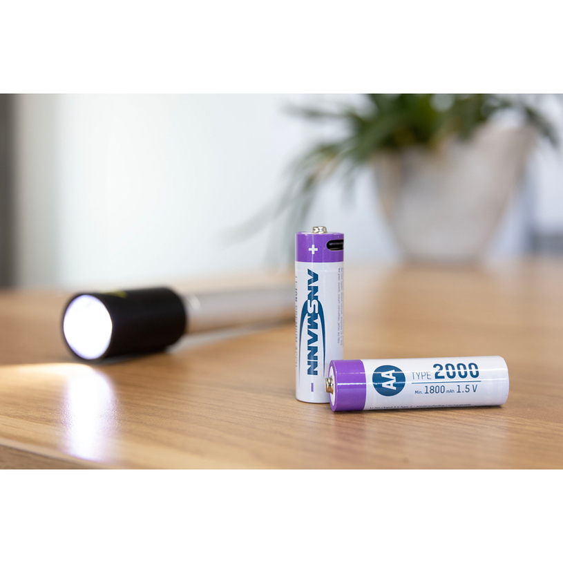 БАТЕРИИ ANSMANN 5434 2000MAH USB-C 4БР БАТЕРИИ ANSMANN 5434 2000MAH USB-C 4БР