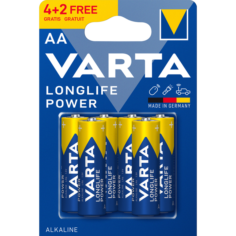 БАТ.VARTA LONGLIFE POWER AA X 4+2/10 БАТ.VARTA LONGLIFE POWER AA X 4+2/10