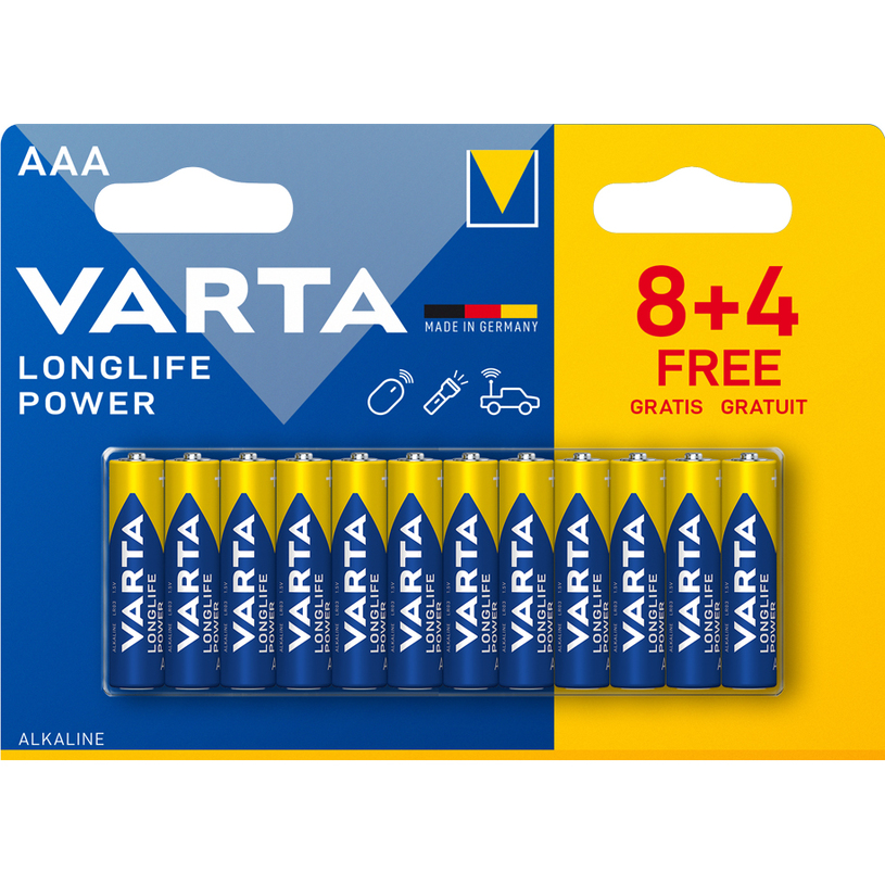 &БАТ.VARTA LONGLIFE POWER AAA 8+4*** &БАТ.VARTA LONGLIFE POWER AAA 8+4***