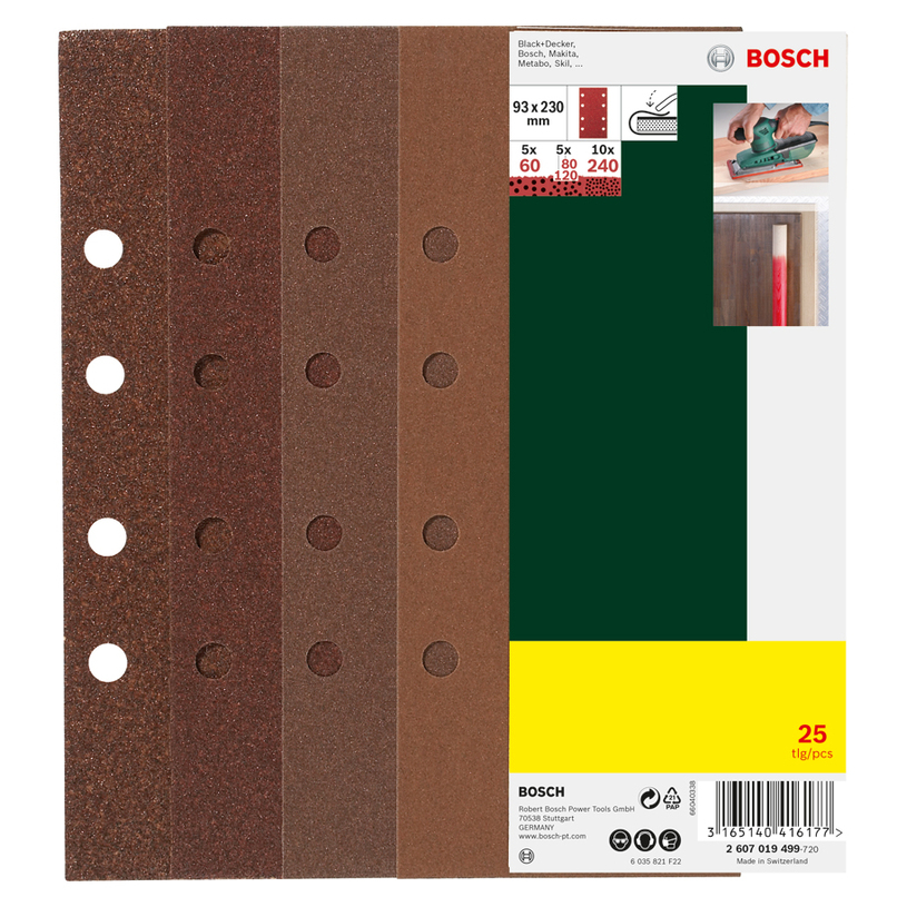 BOSCH, SS К-Т 25 ШКУРКИ 93X230MM BOSCH, SS К-Т 25 ШКУРКИ 93X230MM