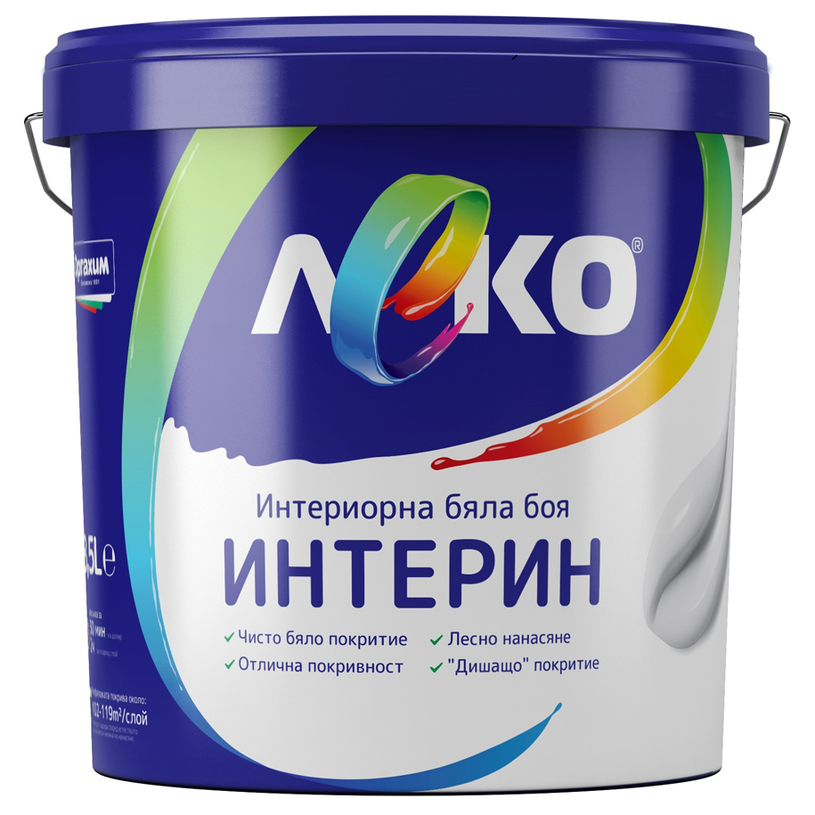 LEKO ИНТЕРИН ЛАТЕКСНА БОЯ БЯЛА 8.5 L LEKO ИНТЕРИН ЛАТЕКСНА БОЯ БЯЛА 8.5 L