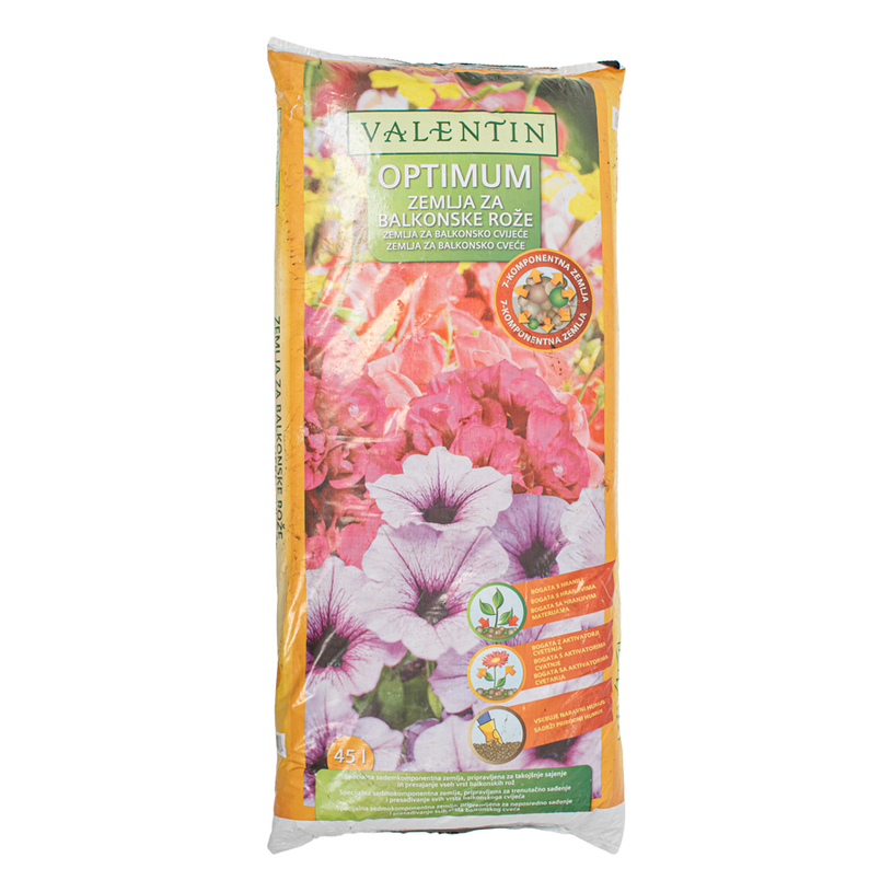 ПОЧВА ЗА БАЛКОНСКИ РАСТЕНИЯ 45Л VALENTIN ПОЧВА ЗА БАЛКОНСКИ РАСТЕНИЯ 45Л VALENTIN