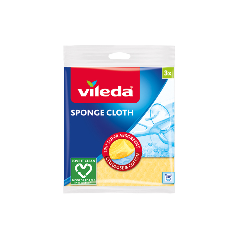 КЪРПА ПОПИВАЩА SPONGE ВЛАЖНА Х3 VILEDA КЪРПА ПОПИВАЩА SPONGE ВЛАЖНА Х3 VILEDA