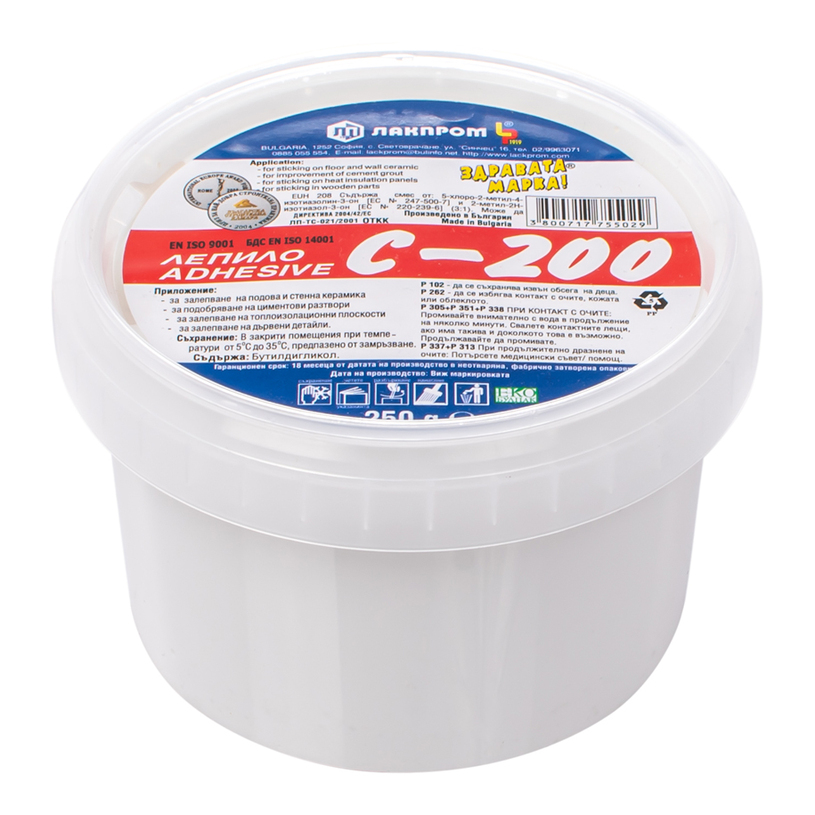 LACKPROM ЛЕПИЛО C 200 250 g LACKPROM ЛЕПИЛО C 200 250 g
