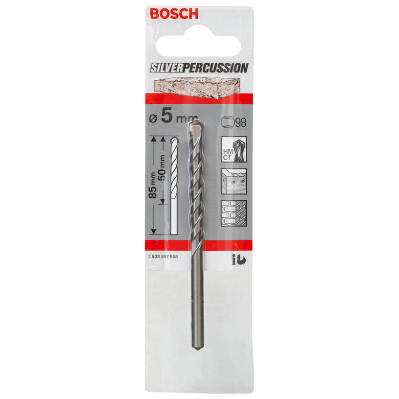 BOSCH, СВРЕДЛО ЗА БЕТОН 5Х50 ММ BOSCH, С BOSCH, СВРЕДЛО ЗА БЕТОН 5Х50 ММ BOSCH, С