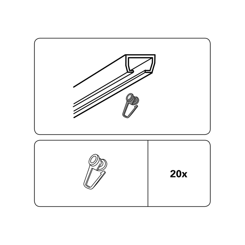 КУКИЧКИ ЗА U-ОБРАЗНИ ШИНИ,БЯЛО КУКИЧКИ ЗА U-ОБРАЗНИ ШИНИ,БЯЛО